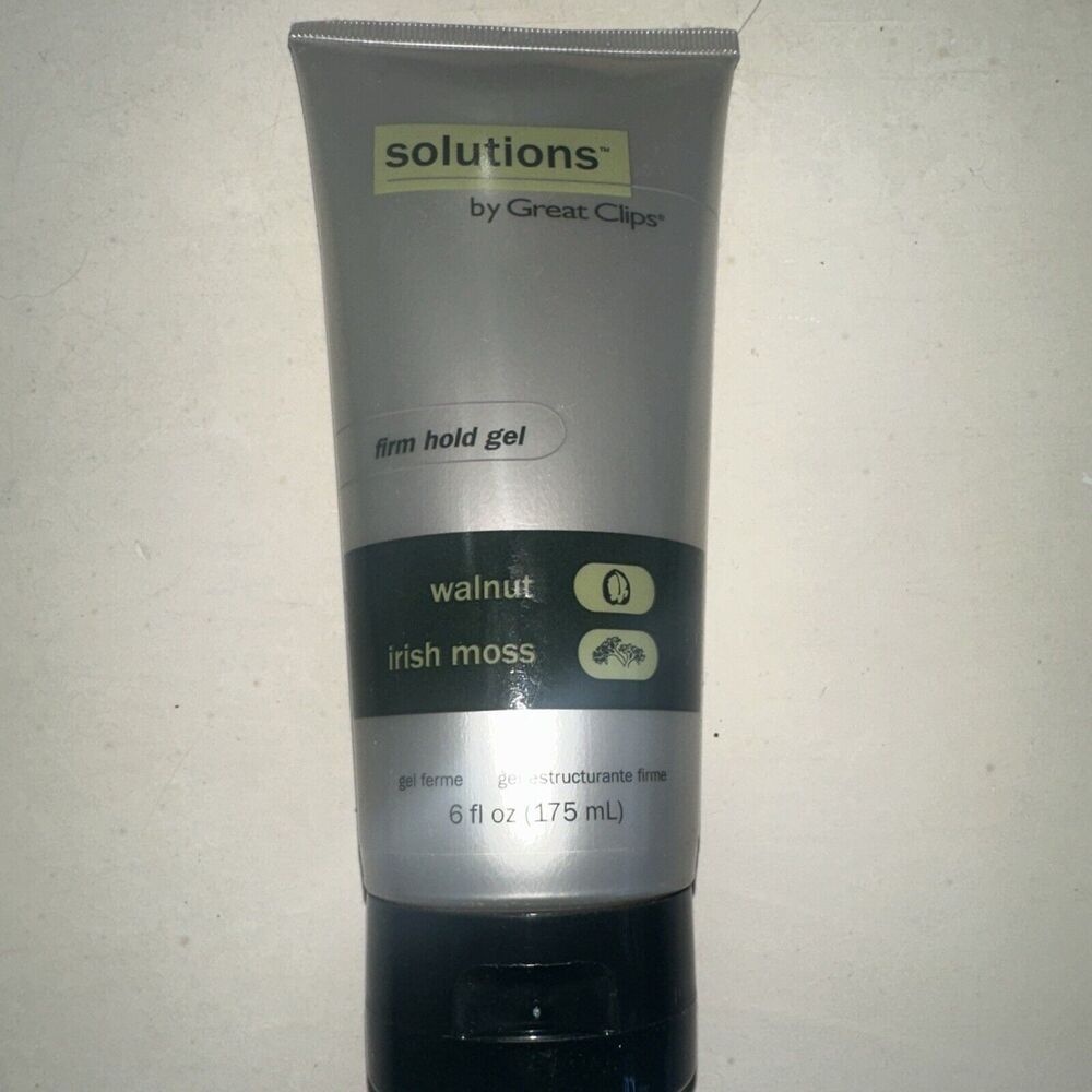 Solutions By Great Clips Firm Hold GEL Walnut Irish moss  6 oz - Rare Find